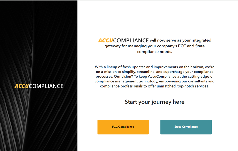 FCC and State Compliance Option Webpage
